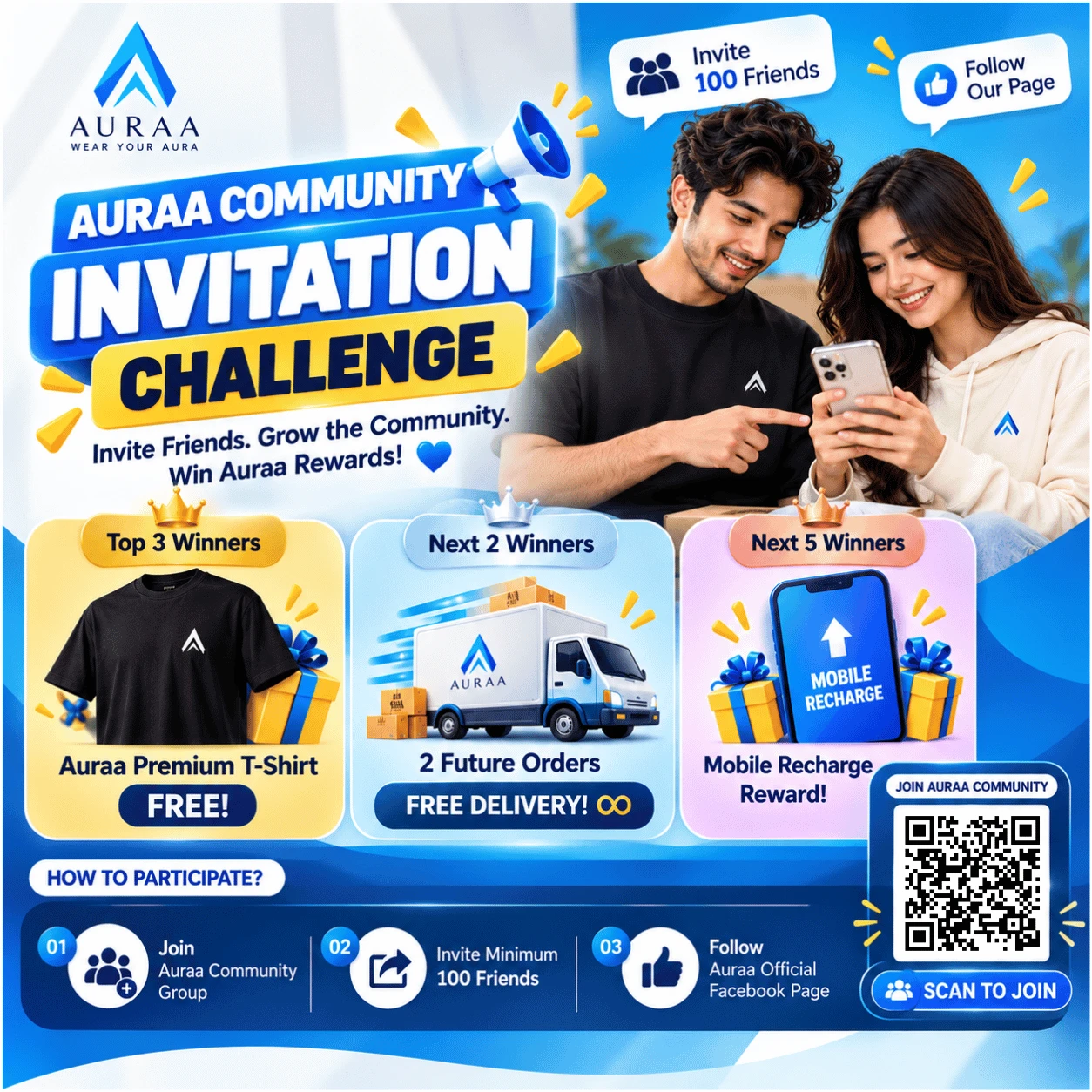 AURAA COMMUNITY INVITATION CHALLENGE