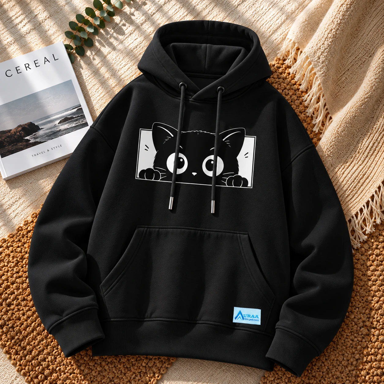 Auraa Shadow Cat Premium Hoodie