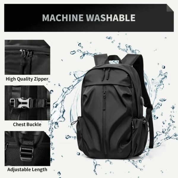 Laptop Backpack For Men USB Socket Outdoor Travel Backbag